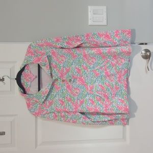 Lilly Pulitzer gold button popover